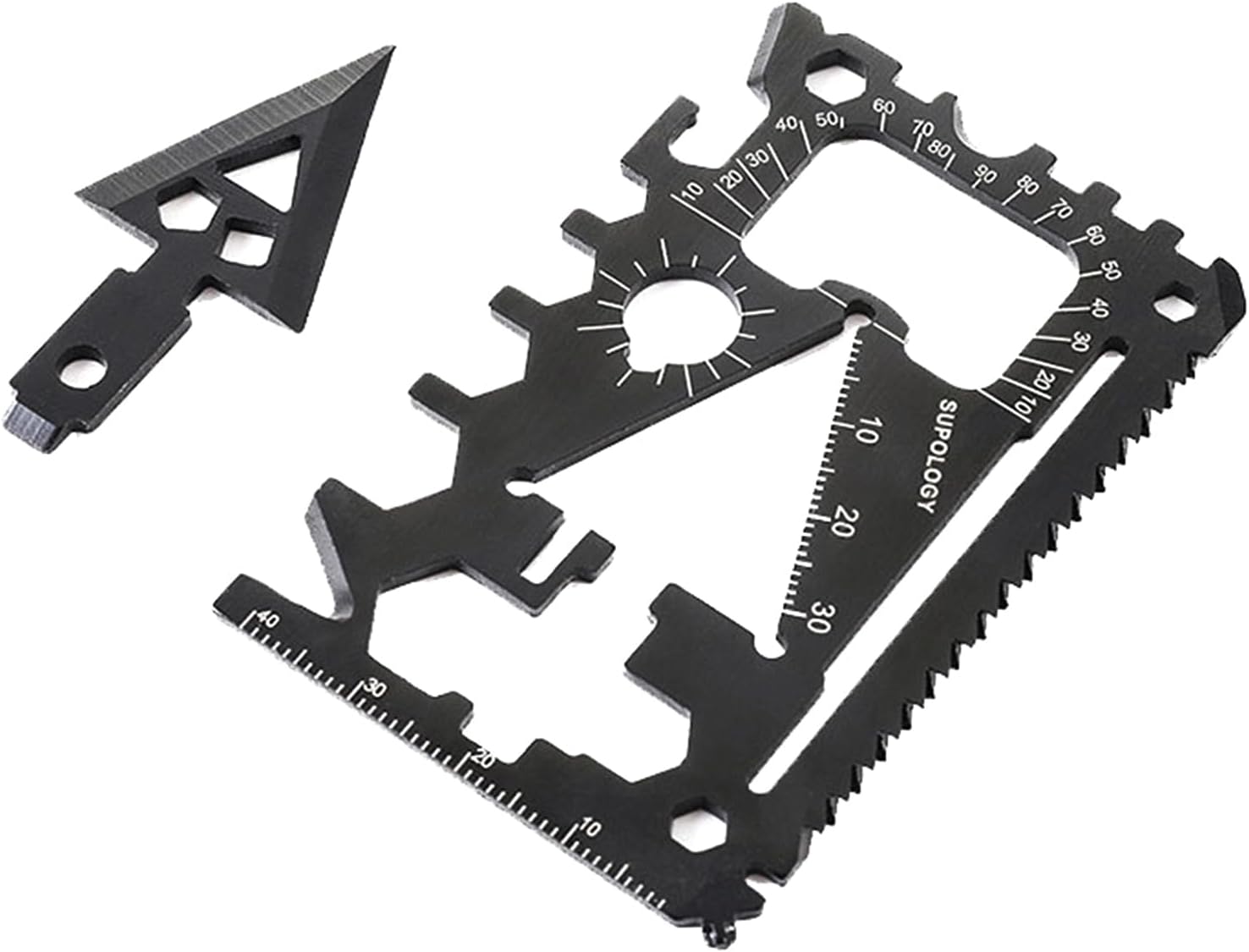 ポータブル18 In 1サバイバルカードツールクレジットカードサイズのウォレットマルチツールステンレス鋼サバイバルコンビネーションツールカード